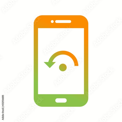 Unique Restart Phone Vector Glyph Icon