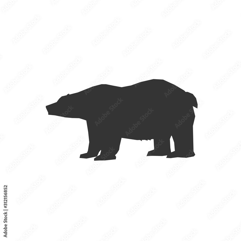 Fototapeta premium bear icon animal vector illustration for graphic design and websites