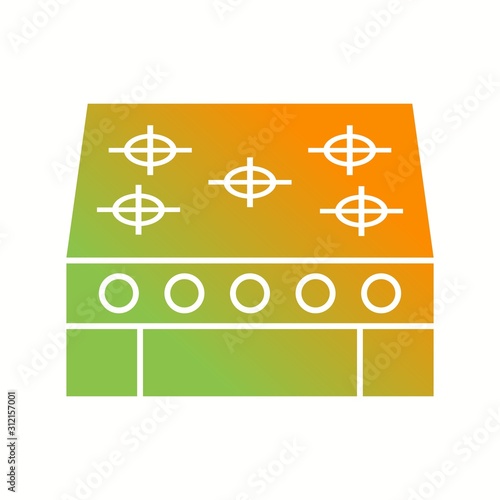 Unique Stove Vector Glyph Icon