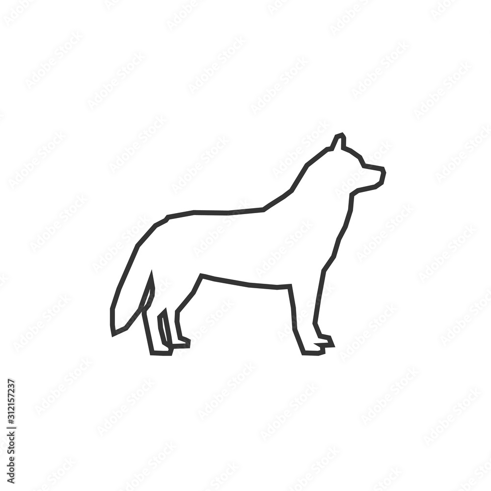 dog icon vector illustration for graphic design and websites