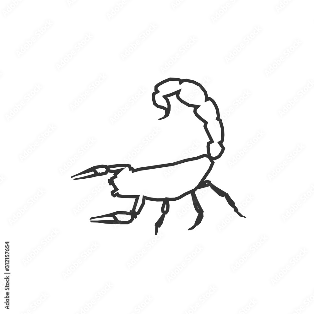 scorpion icon vector illustration for graphic design and websites