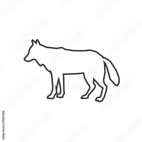 wolf icon animal vector illustration for graphic design and websites