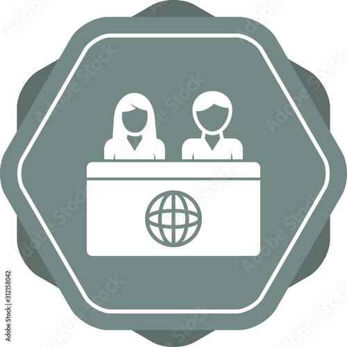 Unique Anchors On News Desk Vector Glyph Icon