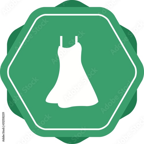 Unique Night Dress Vector Glyph Icon