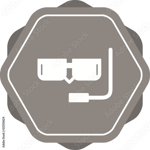 Unique Snorkel Vector Glyph Icon