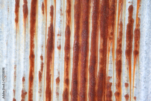 Old zinc fence background 