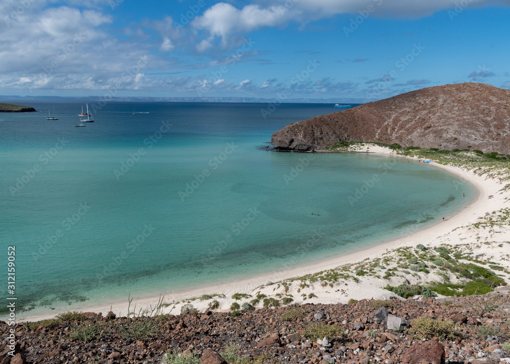 amazing view of the bay of Balandra in Baja California Sur, Mexico