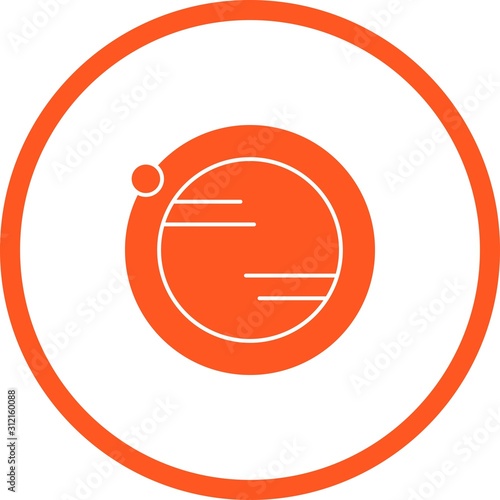 Unique Orbit Vector Glyph Icon