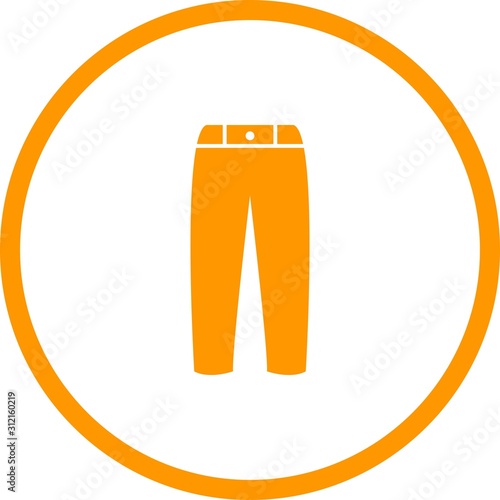 Unique Pants Vector Glyph Icon photo