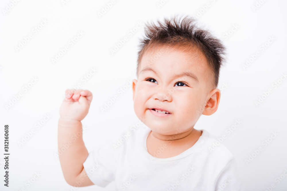 Asian portrait child boys 1 year 6 months expression funny face Asian portrait child boys 1 year 6 months expression funny face