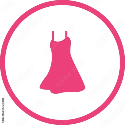 Unique Night Dress Vector Glyph Icon