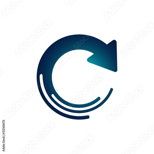 reload logo design vector stylish loading icon circular Arrow Symbol  illustrations