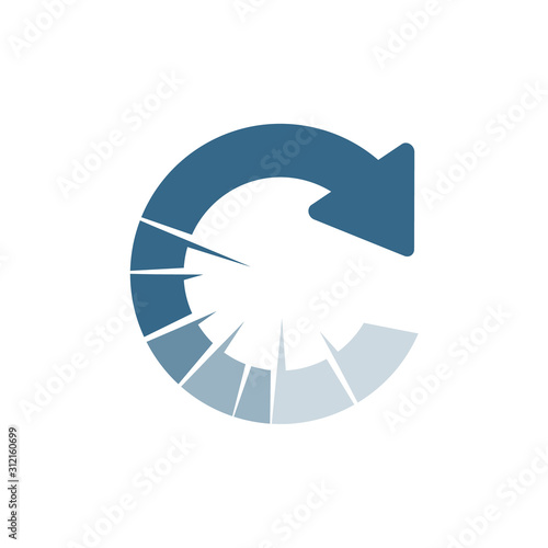 reload logo design vector stylish loading icon circular Arrow Symbol  illustrations