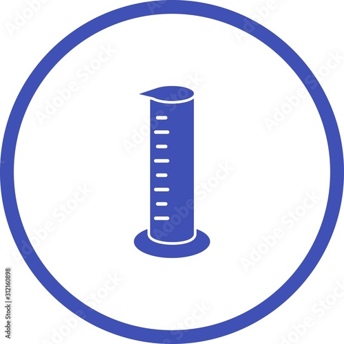 Unique Graduated Cylinder Vector Glyph Icon