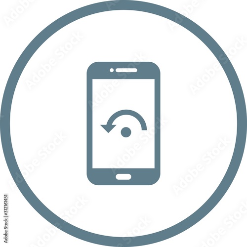 Unique Restart Phone Vector Glyph Icon