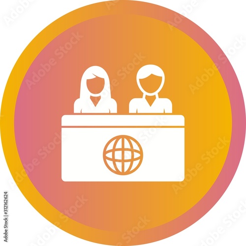 Unique Anchors On News Desk Vector Glyph Icon