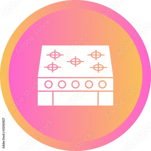 Unique Stove Vector Glyph Icon