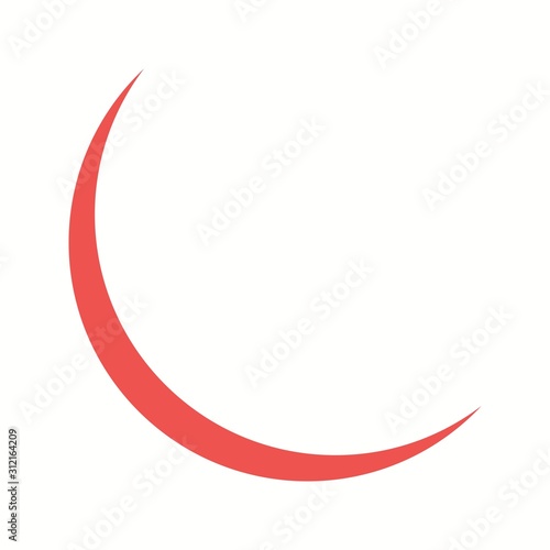 Unique New Moon Vector Glyph Icon