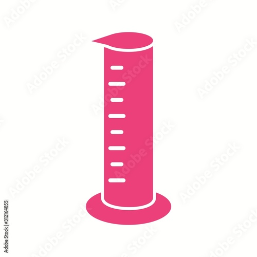 Unique Graduated Cylinder Vector Glyph Icon