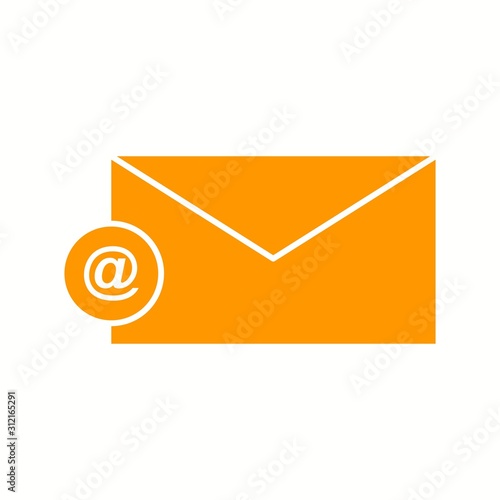 Unique Email Vector Glyph Icon