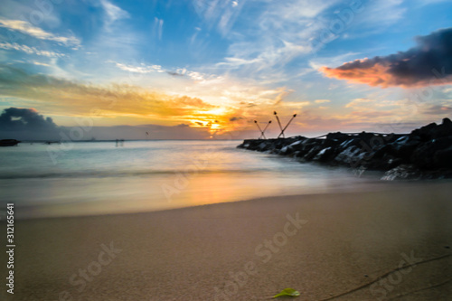 sunset on the beach