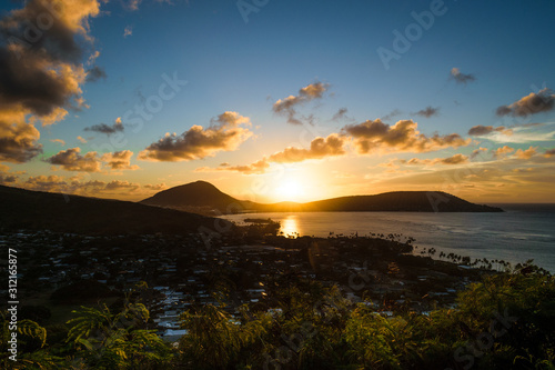 sunset over the sea
