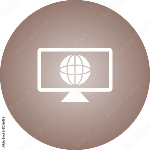 Unique Global News Vector Glyph Icon