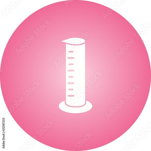 Unique Graduated Cylinder Vector Glyph Icon