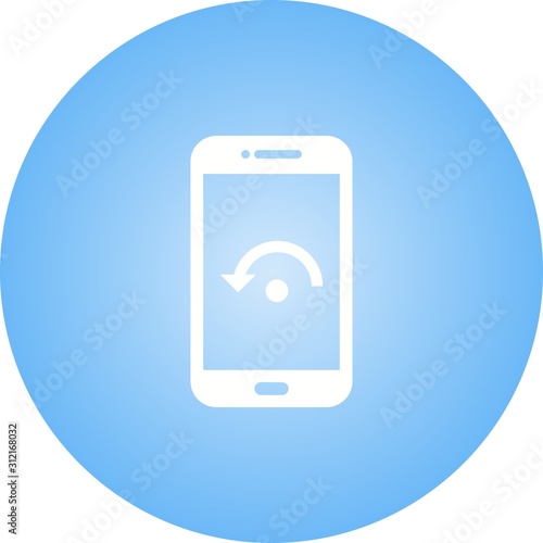 Unique Restart Phone Vector Glyph Icon
