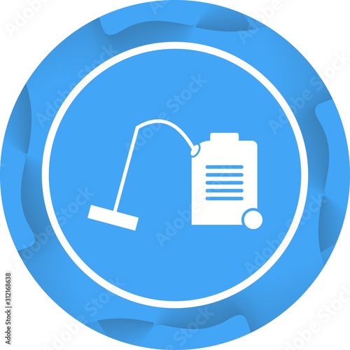 Unique Vaccum Cleaner Glyph Vector Icon