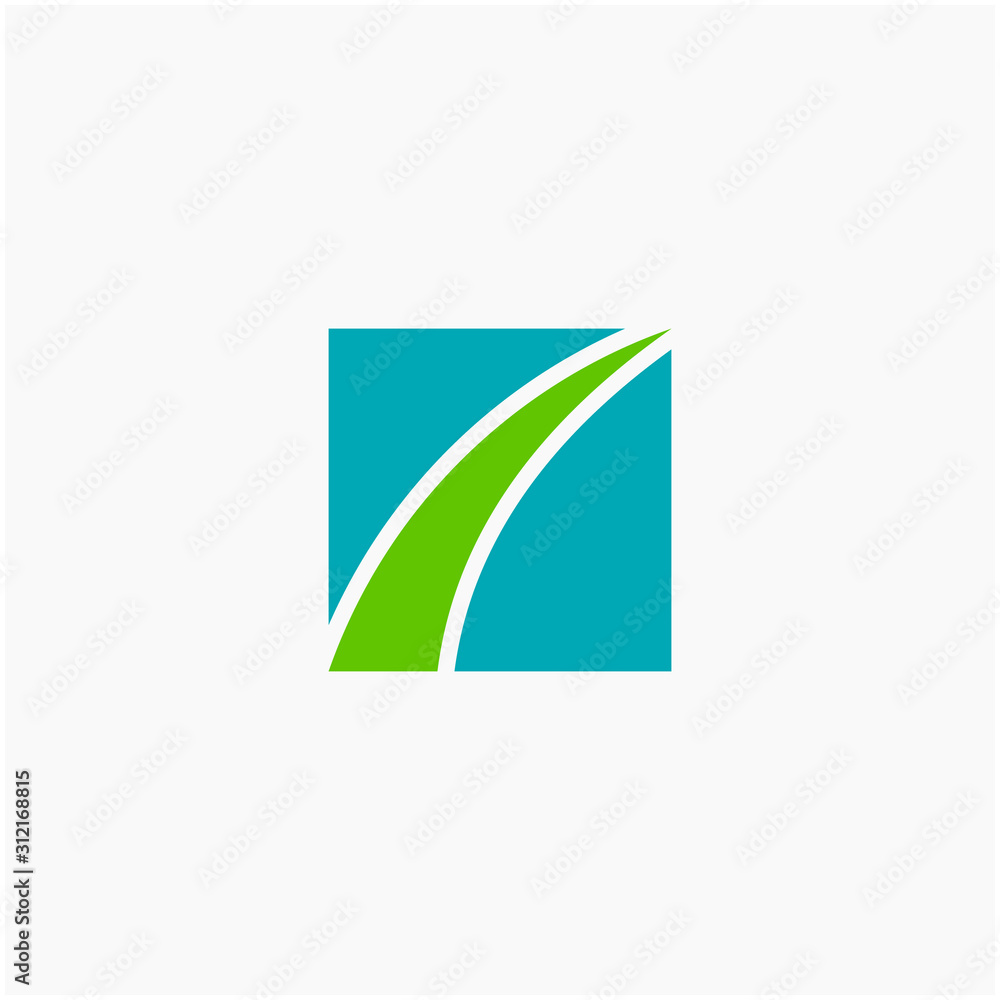Swoosh in Square for Finance Logo Template Illustration Design. The logo can be used for business consulting and financial companies. Road Symbol & Icon Vector Template - Vector Swoosh in Square for Finance Logo Template Illustration Design. The logo can be used for business consulting and financial companies. Road Symbol & Icon Vector Template - Vector
