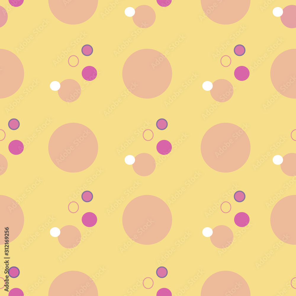 Scattered bubbles on a yellow background surface pattern design seamless repeat vector,, surface pattern design Scattered bubbles on a yellow background surface pattern design seamless repeat vector,, surface pattern design
