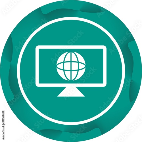 Unique Global News Vector Glyph Icon