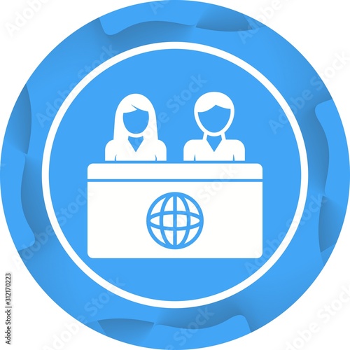 Unique Anchors On News Desk Vector Glyph Icon