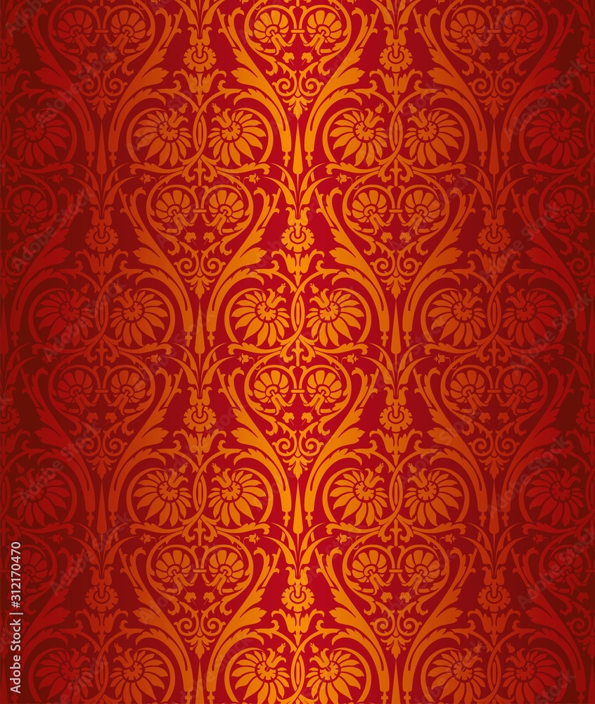 Paisley floral pattern , textile swatch , India Paisley floral pattern , textile swatch , India