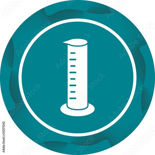Unique Graduated Cylinder Vector Glyph Icon