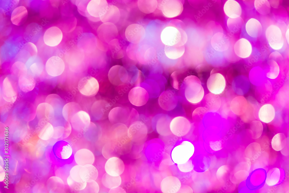 Purple and pink festive lights bokeh. Purple and pink festive lights bokeh.