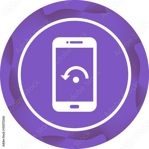 Unique Restart Phone Vector Glyph Icon