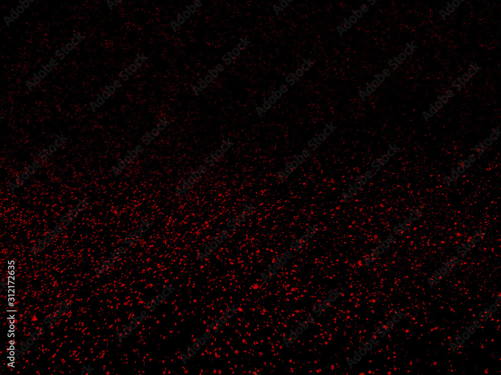 Abstract red glitter light on black background. Concept for Galaxy, Celebration, Christmas, and New Year background.