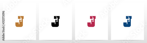 Hammer Tools On Letter Logo Design J