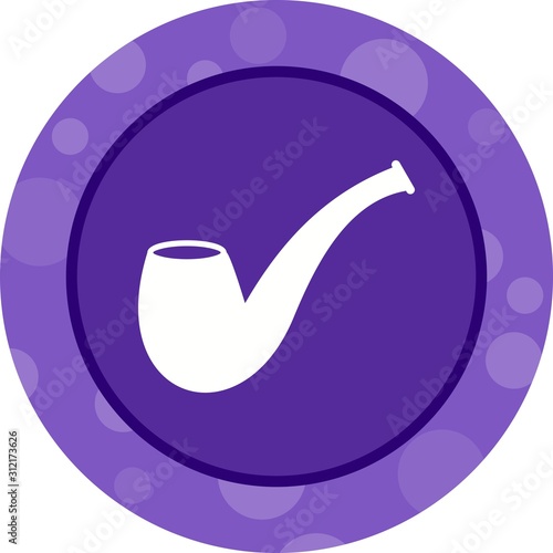 Unique Smoking Pipe Vector Glyph Icon