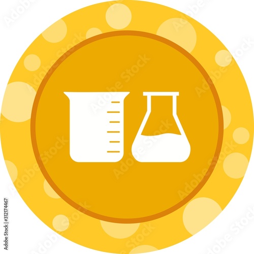 Unique Chemicals Vector Glyph Icon photo