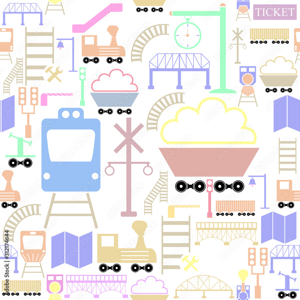 railway seamless pattern background icon. railway seamless pattern background icon.