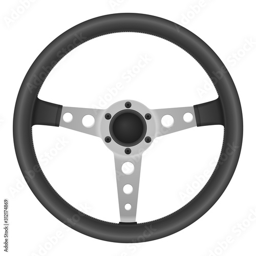 Fototapet Car steering wheel