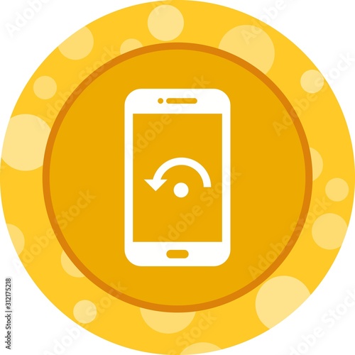 Unique Restart Phone Vector Glyph Icon