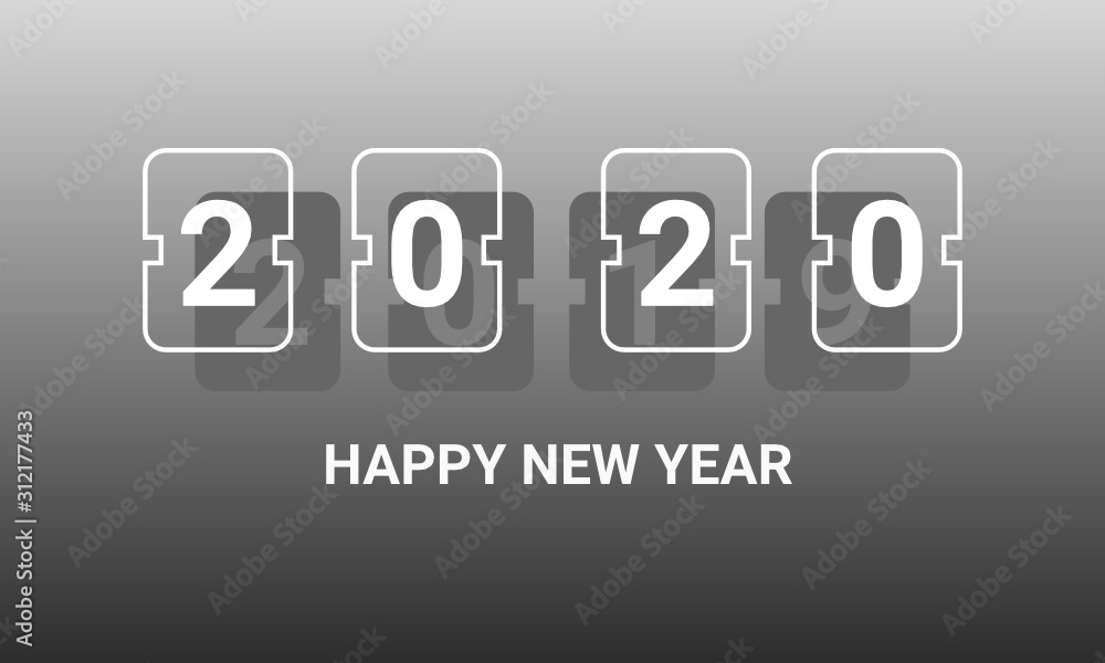 isolated white letter happy new year in 2020 with grey letter faded 2019 year number and gradient black background being welcome the new wish resolution in new year isolated white letter happy new year in 2020 with grey letter faded 2019 year number and gradient black background being welcome the new wish resolution in new year