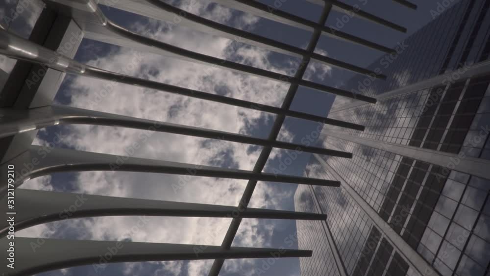 This was taken at a higher frame rate and has been converted to a slow motion video clip. Exterior shot looking up at the Oculus in New York City. This was taken at a higher frame rate and has been converted to a slow motion video clip. Exterior shot looking up at the Oculus in New York City.