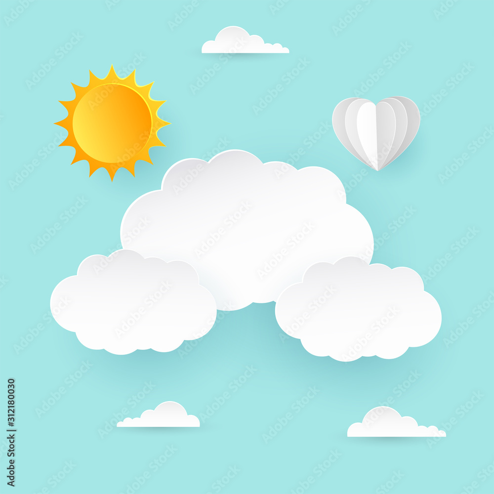 Valentine's day background in paper style Valentine's day background in paper style
