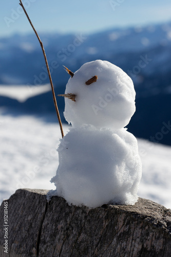 snowman in snow