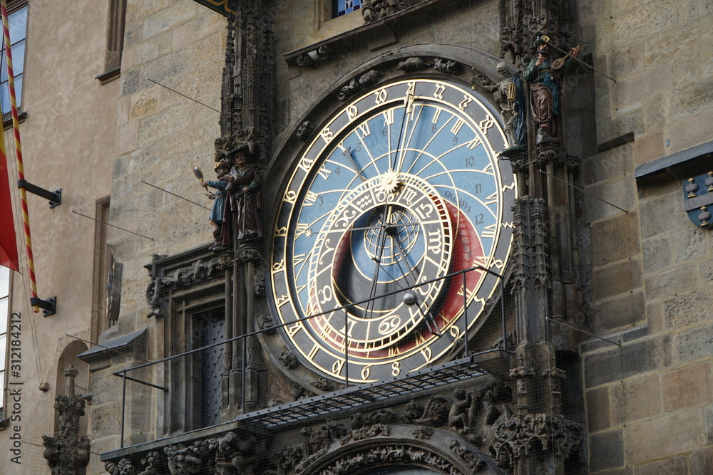 Obraz premium Prague astronomical clock at the Old Town City Hall